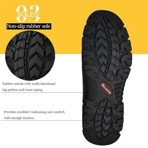 Venshine Mens Walking Shoes Leather Lightweight Breathable Casual Slip On Loafers