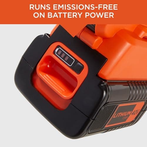 BLACK+DECKER Leaf Blower Cordless Leaf Vacuum and Mulcher Combo Kit, Battery and Charger Included, 40V 120 mph Air Speed, 6-Speed Dial, Built-in Scraper with Collection Bag (LSWV36)