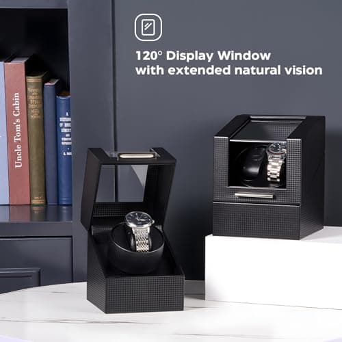 ProCase ProCase Watch Winder for Automatic Watches, Single Automatic Watch Winder Rotator Shaker Box with Quiet Motor and Flexible Pillow, Rotating Watches Case Gifts for Men Women -1 Slot