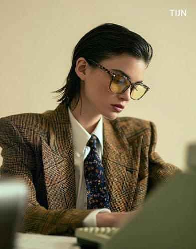 TIJN Gaming Glasses Blue Light Blocking Glasses for Women Men Nerd Eyeglasses Screen Fatigue Anti UV Glare (Leopard(Gaming Glasses))