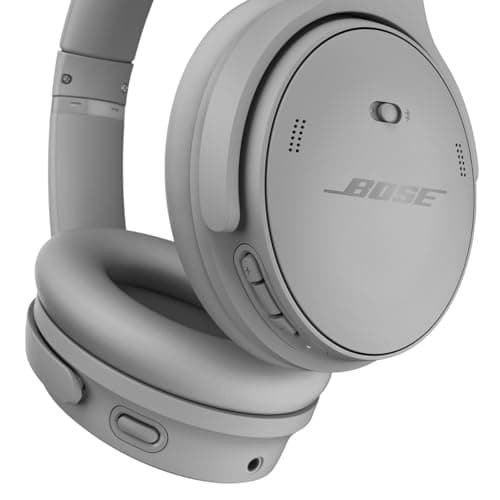 Bose QuietComfort Headphones - Wireless Bluetooth Headphones, Active Over Ear Noise Cancelling and Mic, USB-C Charging, Deep Bass, Up to 24 Hours of Playtime, Moonlight Grey - Limited Edition Color