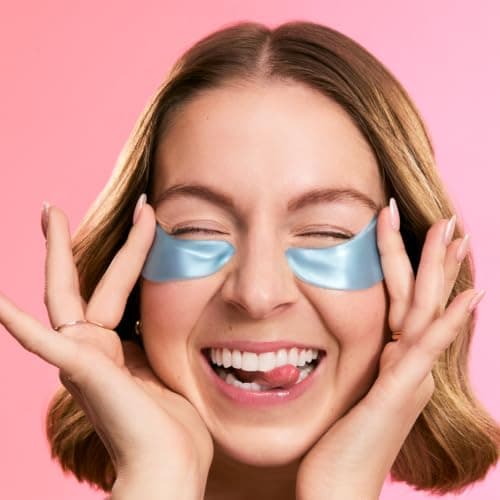 grace & stella Award Winning Under Eye Mask Reduce Dark Circles, Puffy Eyes, Undereye Bags, Wrinkles, Gel Under Eye Patches, Small Gifts for Women, Gifts Under 10 Dollars, Vegan (6 Pairs, Blue) B0C4G16NBX