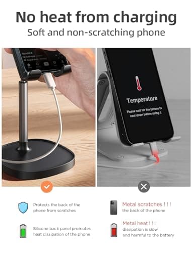 Office Gifts for Women, iPhone Stand, Gadgets for Men, Office Decor, Gaming Desk Accessories for Samsung Fold 8, Switch, iPad LISEN Cell Phone Stand Phone Holder for Desk, Office Decor Gadgets for Men B07Z82895W