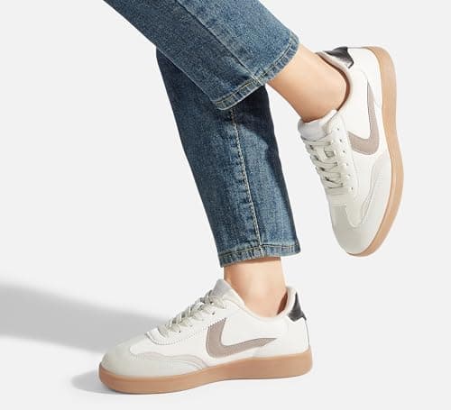 LUCKY STEP Women's Retro Fashion Sneakers Classic Casual Walking Shoes Non Slip Comfort Skate Shoes