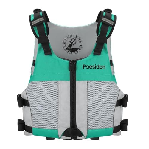 Poseidon Adjustable Water Safety Life Jacket - Classic Unisex Design with Front/Rear Storage Compartments for Multiple Water Activities