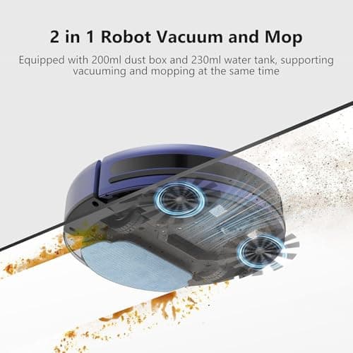 XIEBro Life Robot Vacuum and Mop Combo, Vacuum Robot 2 in 1 with WiFi/App/Voice, Schedule, Water Tank and Dustbin, Self-Charging, Slim, Ideal for Hard Floor, Pet Hair, Carpet