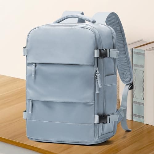 coowoz Travel Backpack For Women Men,Carry On Backpack,Hiking Backpack Waterproof Outdoor Sports Rucksack Casual Daypack travel essentials（Gray Blue） | Carry On Backpack, Hiking Backpack, Waterproof, Outdoor Sports, Rucksack, Casual Daypack