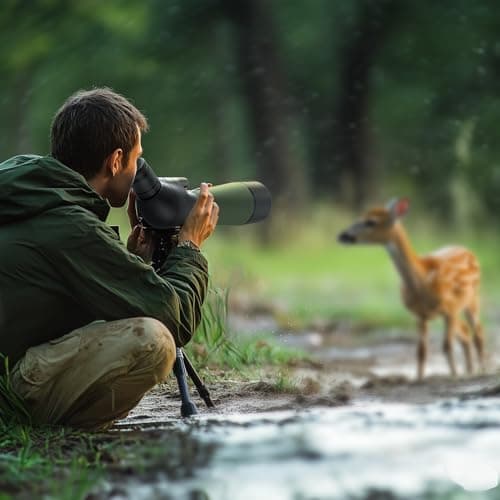 Gosky Flagship DiamondEdge 20-60x80 Spotting Scope with Tripod, Carrying Bag and Quick Phone Holder - BAK4 High Definition Waterproof Spotter Scope for Bird Watching Wildlife observing,Green