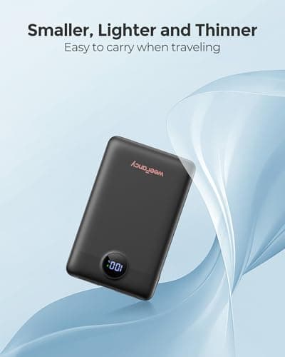 Mini Portable Charger with Built-in Cables 22.5W Fast Charging Power Bank USB-C Small Battery Pack 10000mAh Travel Essential Slim Battery for iPhone 17/16/15/14, Samsung 25/24, and More