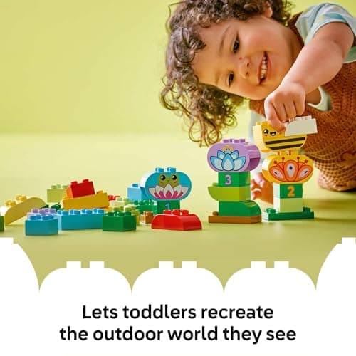 LEGO DUPLO Town Creative Garden & Flowers Building Toy Playset - Preschool Learning and Educational Flower Toy for Toddlers, Boys and Girls, Ages 2+ - Baby Gift Idea - 10444 B0DJ184XFZ