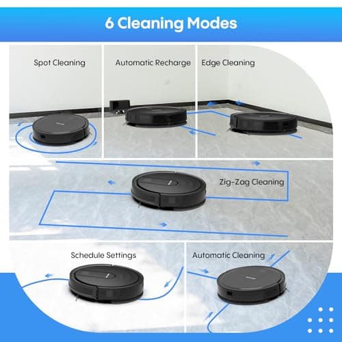Bagotte Robot Vacuum and Mop Combo,5000Pa Robotic Vacuum with Schedule,4 in 1 Robotic Vacuum Cleaner, Quiet Slim,Self-Charging,Wi-Fi/Voice/App,Perfect for Pet/Hard Floors,/Carpet