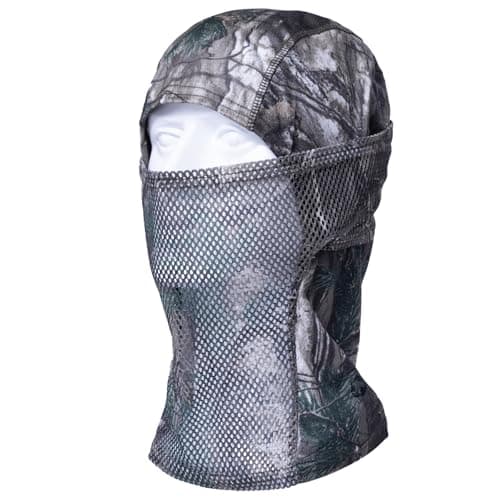 CAMOTER Camo Balaclava Mesh Face Mask - Lightweight Turkey Hunting Face Cover for Men & Women - Hunting, Fishing, Skiing