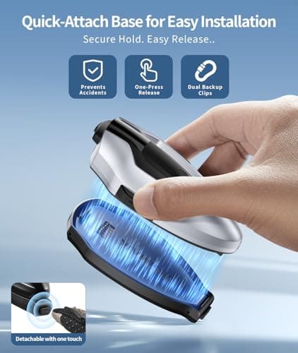 JESIMAIK Motorcycle Helmet Bluetooth Headset, 10-Rider Mesh Helmet Communication System, Anti-Theft Magnet Mount, 23H Battery Life, Glove-Friendly Anti-mistouch Intercom, Music Sharing, Black,(1 Pack)