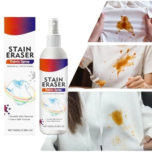 Clothing Stain Remover Spray, 120ml Clothes Cleaning Spray Shirt Stain Cleaner, for Laundry Home Shower Dormitory Travel Bathroom Carpet Couch Sweater