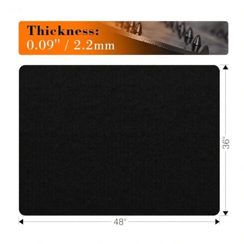 Chair Mat for Carpet, QQpony 36" x 48" Office Chair Mat for Carpeted Floors, Heavy Duty Vinyl Floor Mat with Grips, Carpeted Floor Protector Rolling Computer Desk Mat for Home Office (Black)