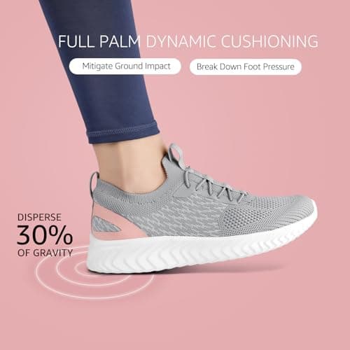 STQ Walking Shoes Women Arch Support Slip on Sneakers with Memory Foam Comfort Lightweight