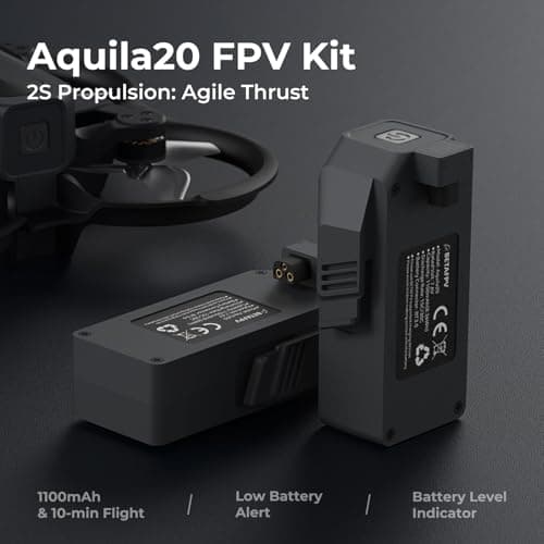 BETAFPV Aquila20 FPV Kit with Altitude Hold Stable Hover, LiteRadio 4 SE Radio Transmitter, VR04 FPV Goggles DVR Supported, 3 Modes 2S Propulsion System Drone RTF for FPV Beginner Fly Indoor Outdoor