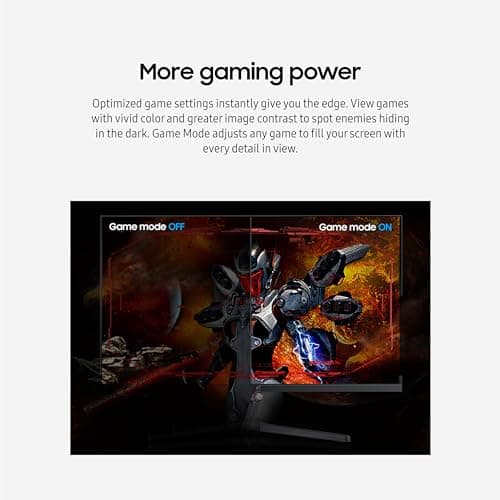 Samsung 32-Inch Flat Computer Monitor, 75Hz, Borderless Display, AMD FreeSync, Game Mode, Advanced Eye Care, HDMI and DisplayPort, LS32B304NWNXGO, 2024