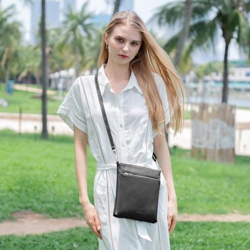 befen Genuine Leather Small Crossbody Purses for Women Travel Cross Body Bags Lightweight with Adjustable Shoulder Strap