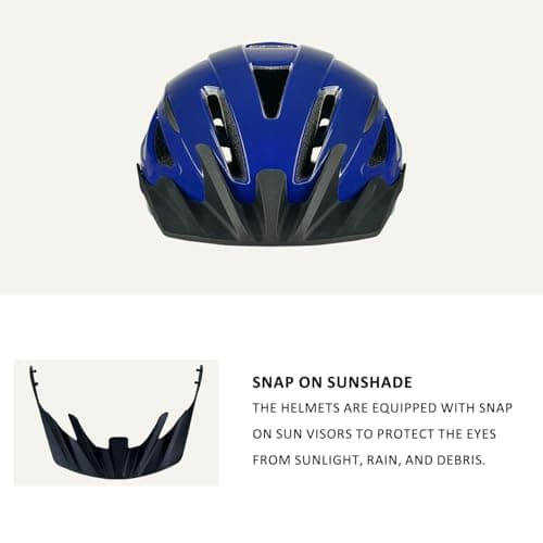 Lightweight Adult Bike Helmet Only 280g - CPSC Certified Bicycle Helmet for Men Women with 15 Air Vents, Adjustable Dial Fit, Removable Liner & Visor, Road Cycling Helmet Size 58-62cm