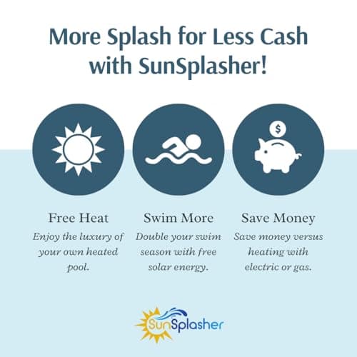 SunSplasher SP-212 (2) 2ft x 12ft Solar Heater Panels (48 sq. ft.) for Above Ground and Inground Pools
