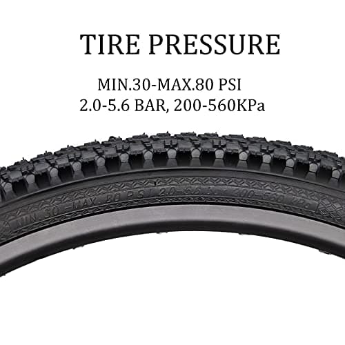 Hycline 2-Pack Mountain Bike Tires Set: 20/24/26/27.5-inch Folding Replacement High-Performance Wear-Resistant Bicycle Tires and Pair Inner Tubes with Tire Levers for MTB Off-Road Bike
