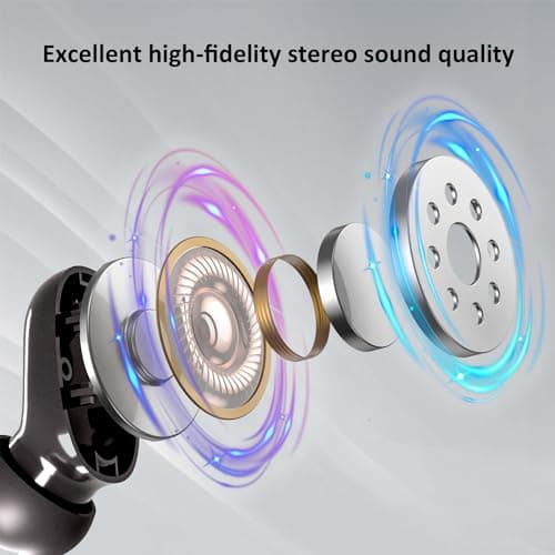 MOZC Wireless Earbuds Bluetooth 5.4, in Ear Lightweight Ear Buds with HiFi Stereo Sound & Deep Bass, Noise Cancelling Built-in Mics, 36H Playtime, IPX7 Waterproof Headphones for Sports, Android & iOS