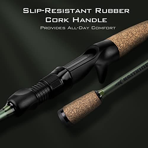 KastKing Spartacus II Fishing Rods - IM6 Graphite Blanks Casting & Spinning Rods, 2-Piece Rods with Extra Tip Section, PTS Power Transition System, KastFlex Technology, Rubber Cork Handle