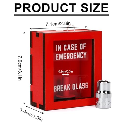 Break in Case of Emergency Box, Garage Wall Decor, Mechanic Car Guy Gifts, White Elephant Gifts Exchange 10mm Emergency Socket Kit, 2 Pack Funny Car Guy Tool Gag Gifts Box B0FMS2XR2D