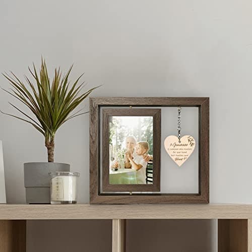 A Grandchild is Someone Who Reaches for Your Hands but Touches Your Heart Picture Frame First Time Grandparents Gifts, Display Two 4x6 Inch