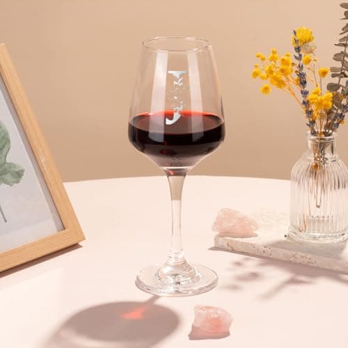 Monogrammed Wine Glass Gifts for Women, Personalized A-Z Wine Glass Customized Gift for Women, Unique Birthday Mothers Day Gifts for Mom, Her, Wife, Friends B0F2DH5KTX