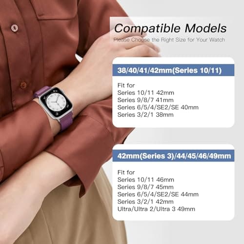 6 Pack Nylon Sport Loop Band Compatible with Apple Watch Band 38mm 40mm 41mm 42mm 44mm 45mm 46mm 49mm Women Men, Soft Adjustable Braided Replacement Straps for iWatch Series 11 10 9 8 7 6 5 4 3 2 1 SE Ultra