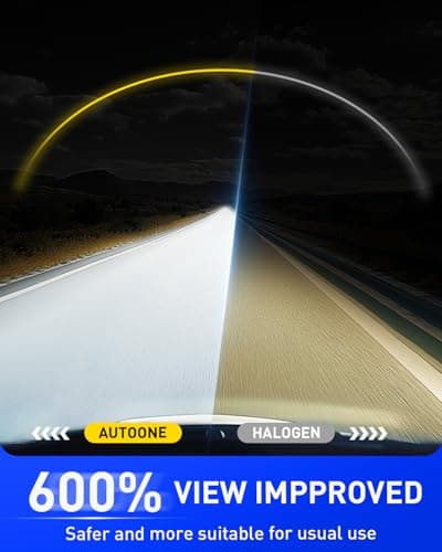 AUTOONE HB3 9005 LED Light Bulbs White, 6000K Super Bright, Fanless Mini Size, Plug and Play, Pack of 2