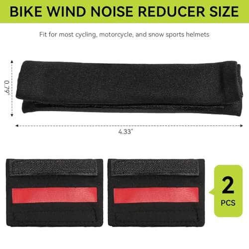 Cycling Wind Noise Blocker for Bike Helmet, Wind Noise Reducer Helmet Attachment, Wind Noise Reduction Accessories for Biking, Cycling Ear Wind Protection, 2 PCS