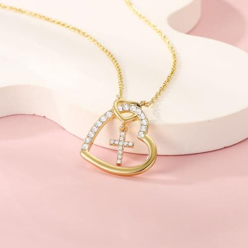 Happy 6th 7th 8th 9th 10th 11th 12th 13th Birthday Necklace Gifts for Girls, 14K Gold Plated Necklace Religious Christian Jewelry for Her 16+3 Inches