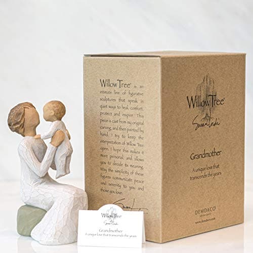 Willow Tree Grandmother, A Unique Love That Transcends The Years, Celebrate New Beginnings, Babies, Families, Loving Relationships Between Parent, Grandparent and Child, Sculpted Hand-Painted Figure