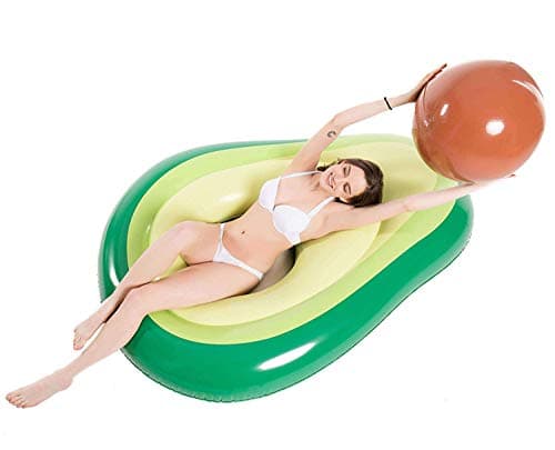 Jasonwell Inflatable Avocado Pool Float Floatie with Ball Water Fun Large Blow Up Summer Beach Swimming Floaty Party Toys Lounge Raft for Adults (XL)