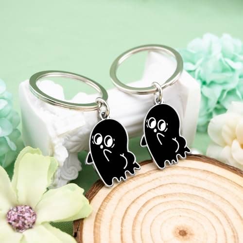 Cute Halloween Gifts Ghost Keychain Boo Basket Stuff Halloween Themed Gifts Boo Basket Gift Ideas Funny Friend Gift for Women Bestie Sisters Friendship Present