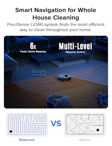 roborock Q7 L5 Robot Vacuum and Mop Combo, 8,000Pa Suction, Upgraded from Q5 Pro, Dual Anti-Tangle System, LiDAR Navigation, Multi-Level Mapping, Self-Charging Robotic Vacuum Cleaner, Black