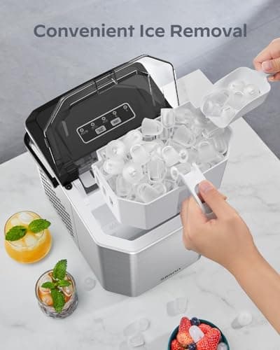 Silonn 2″ Sphere Ice Maker, Clear Ice Ball Maker with Slow-Melting, 4 pcs in 35 Mins, 144 pcs/Day, Crystal Sphere & Rapid Sphere Technology, Self-Cleaning Ice Maker Countertop Ideal for Whiskey