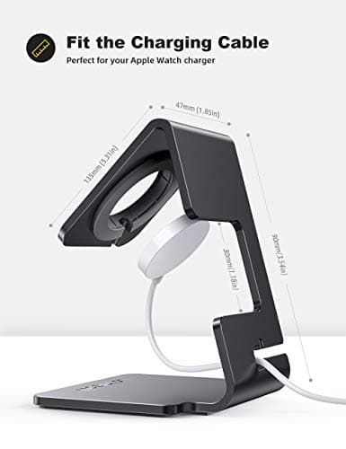 Lamicall Watch Stand for Apple Watch Magnetic Fast Charger - Desk Charging Stand Holder Dock for Apple iWatch Series SE3 SE2 Ultra 3, Series 11 10 9 8 7 6 5(49mm 46mm 45mm 44mm 42mm 41mm 40mm 38mm)