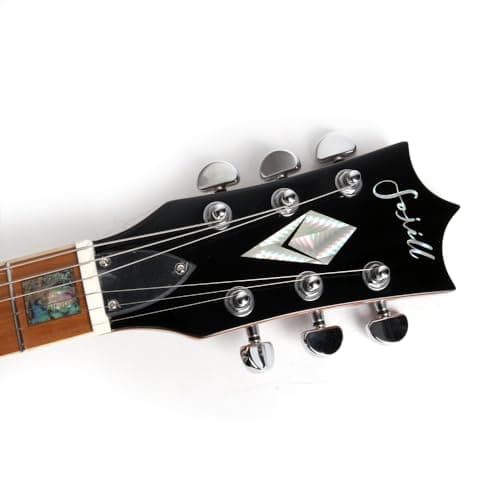 Fojill Solid Body Full Size 39 Inch LP Electric Guitar Roasted Canadian Maple Neck Fretboard Mahogany Body Stainless Frets