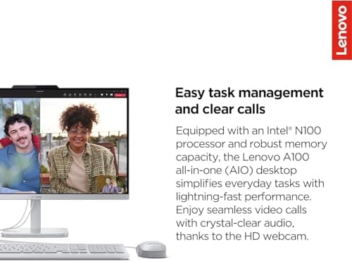 Lenovo IdeaCentre 24" FHD All-in-One Desktop Computer with Lifetime Office 365 for The Web • 16GB RAM • 512GB SSD • Intel Core • Wired Keyboard and Mouse • Windows 11