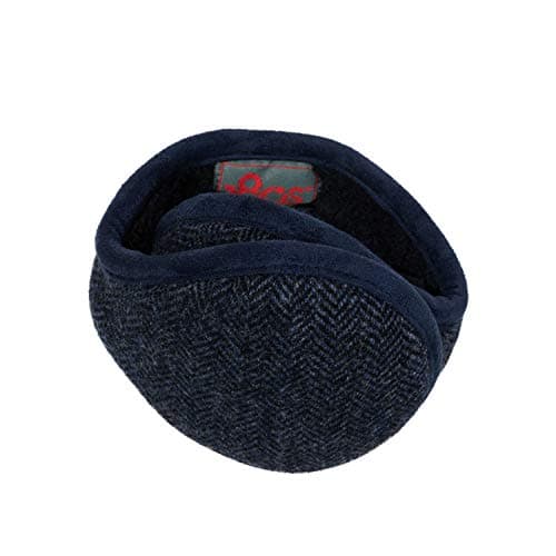 180s 180s Men's Wool Behind-the-Head Ear Warmer (Navy Herringbone)