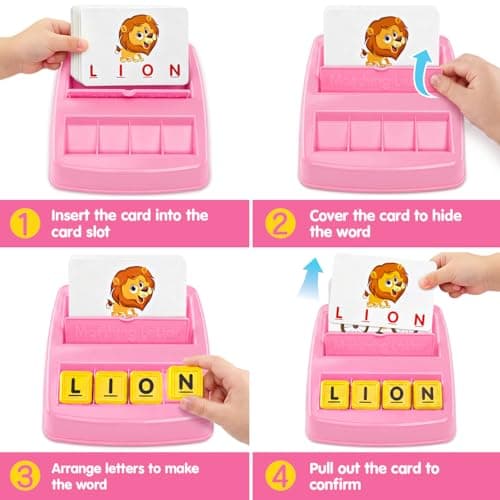 NARRIO Educational Toys for 3 4 5 Year Old Girl, Matching Letter Game Puzzles for Kids Ages 4-6, Preschool Learning Toys for Toddlers 2-4 Year Old Girl Gifts B08NXCK6MY