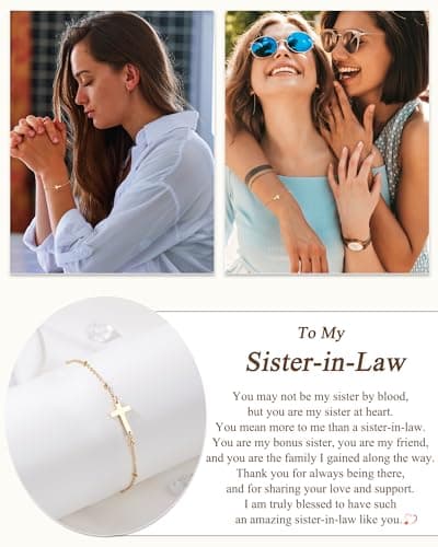 Religious Gifts Adjustable Dainty Cross Bracelet, Easter, Mother's Day, Christmas, Birthday, Lobster Clasp, 6.5" + 2" Tarsus Cross Bracelet for Women, Christian Gifts for Women B0FY3CMRT7