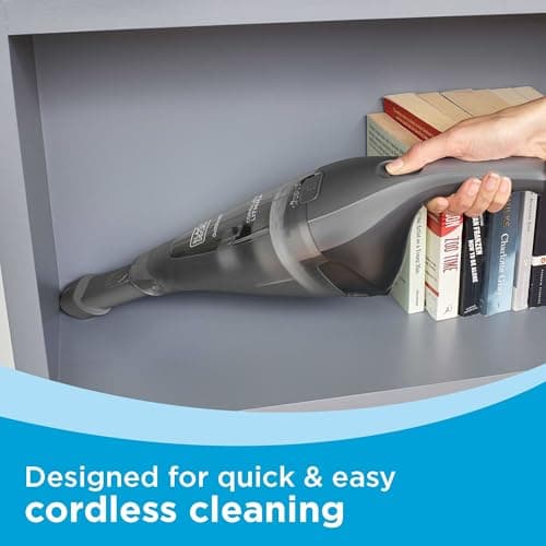 BLACK+DECKER dustbuster Handheld Vacuum, 8V Cordless, Hand Vacuum for Quick Cleanup with Crevice Tool and Washable Filter (HNVC220BCZ01)