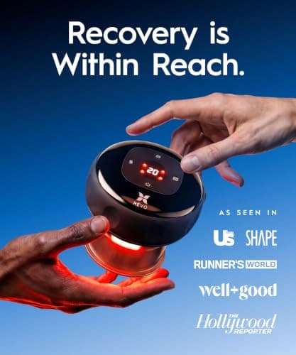 REVO The Original 4-in-1 Smart Cupping Therapy Massager, Red Light Therapy for Targeted Pain Relief, Knots, Aches, Muscle Soreness, Circulation & Tighter Skin, Portable Cupping Kit