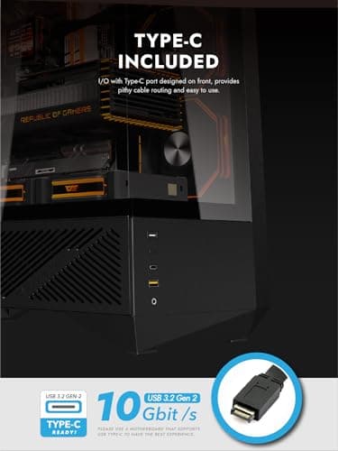 darkFlash DY460 ATX Full-Tower PC Gaming Case, High Airflow, 4×ARGB PWM Fans Included, 330° Full-View Tempered Glass, Separate PSU chamber, Supports RTX 5090 up to 400mm, 360mm Radiator Support, Black