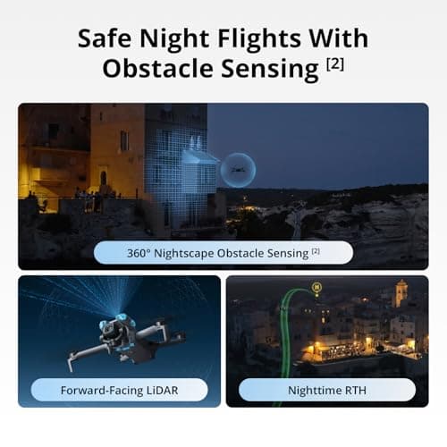 DJI Mini 5 Pro Fly More Combo Plus with DJI RC 2, Drone with Camera, 1-Inch CMOS, 4K Drone for Beginners, Obstacle Sensing, ActiveTrack 360°, 225° Gimbal Rotation, Extended Battery Life